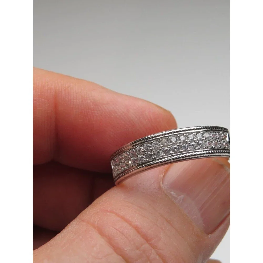 *925 Sterling Silver Diamond Band